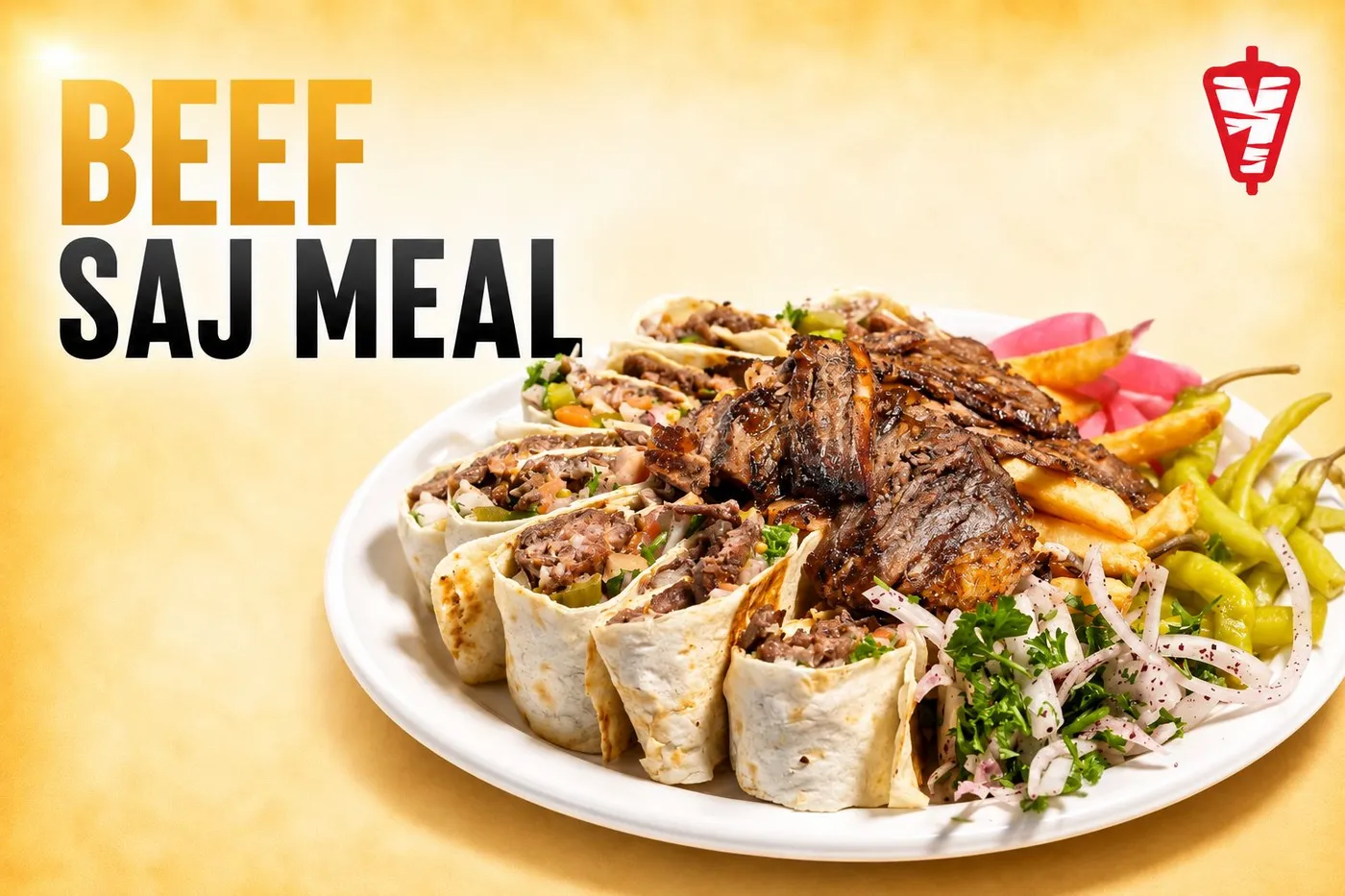 Beef Saj Wrap